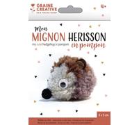 Kit Pompon - Hérisson - 6 x 5 cm