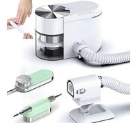 Kit ponceuse à ongles électrique et aspirateur, aspirateur de poussière, batterie 1600 mAh, vitesse réglable de 1000 à 30 000 tr/min, rotation bidirectionnelle, silencieux(Green)