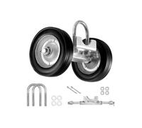 VEVOR Kit de portail coulissant de 146 mm, kit de quincaillerie pour portail roulant, roulettes universelles réglable, rouleau de guidage robuste pour portail coulissant, porte roulante, 272 kg, noir