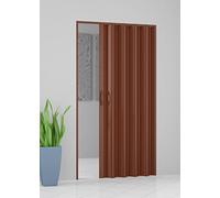 Kit porte à soufflet en PVC 82 cm x 224 cm blanc ou marron Rollplast peint