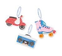 Kit Porte-Clés Diamond Painting Ados 7,7 À 8 Cm 3 Pièces