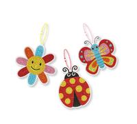 Kit Porte Clés Diamond Painting Insectes 8 À 8,6 Cm 3 Pièces