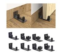 Kit Porte Coulissante, 8 en 1 Guide de plancher de plancher coulissant réglable for la porte de la grange Accessoire de porte coulissante Mécanisme de rail de la porte coulissante, Quincaillerie de p