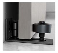 Kit Porte Coulissante, Montage mural en acier carbone Guide inférieur de plancher coulissant Porte coulissant Guide de porte Barn Porte Roller Hardware Accessoires, Quincaillerie de porte roulante(4