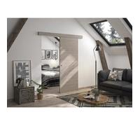 Kit porte coulissante Verone (chene taupe) Optimum - H2040xL830xP40 + rail