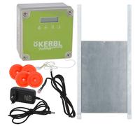 Kerbl Porte Automatique pour poulailler avec Trappe coulissante - Kit Complet Porte de poulailler/Trappe pour Poules - 430 x 400 mm