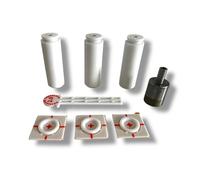 Kit Porte-Serviette Design Invisible - Fixation Mur Carrelé Sans Crochet - Lot de 3 - Profondeur 8 cm - Salle de Bain & Cuisine