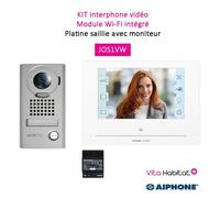 AIPHONE Kit vidéo WIFI couleur grand angle antivandales en saillie JOS1VW - AIPHONE - 130413