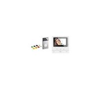 Bticino 364614 Kit Portier Vidéo Couleur Classe 100X Connecté avec Écran 5 Pouces, Contrôle D'accès par Badges et Boucle Inductive, Blanc