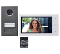 Kit vidéo platine saillie Aiphone JVS1V avec moniteur écran 7" 2 fils intégral