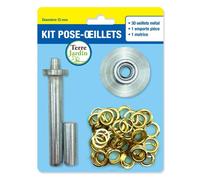 Kit Pose-œillets pour bâche : Installation Facile et Rapide - - Gris