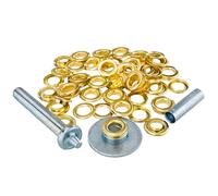 Kit pose oeillets avec 30 oeillets WERKA PRO | Ergonomique, usage piscine et extérieur, bricolage, emporte-pièce et matrice inclus, accessoires pour bâches
