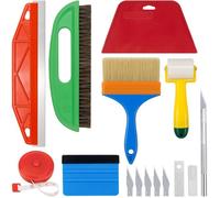 Kit Pose Papier Peint Outils de Film pour Papier Peint Kit Papier Peint Kit de Papier Peint Kit Covering avec Brosses Raclette(30CM)