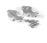 kit Potence Colliers De Fixation Rehausseur Guidon Moto, Accessoires Montage, Adaptateurs pour Tracer 9 GT 2021 Support de Guidon(Argent,X-2)