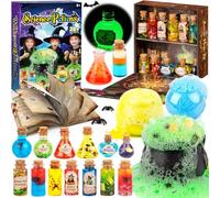 Kit Potion Magique Enfant 8-12, 20+ Expériences, Cadeau Fille & Garçon | Set Chaudron, Potions Lumineuses, Réactions en Couches, Livre Recettes, Jouet Artisanal Cadeau Créatif
