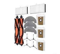 Kit pour accessoire Robot 2 Brosses Principales 4 Latérales Kit | 14 totales, 2 brosses principales, 4 latérales, 2 filtres HEPA, 3 chiffons, 3 sacs poussière
