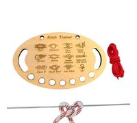 Kit pour Apprendre À Faire des Nœuds | Jouet d'Entraînement Ludique en Bois avec Corde,Planche D'entraînement pour Les Nœuds - pour Et Adultes, Activités De Plein Air, Camping Et Pêche