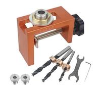 Kit pour assemblages de poche - Guide de pince de centrage pour outils de coupe, gabarit pour perçage précis - Pour les amateurs de menuiserie, les débutants,