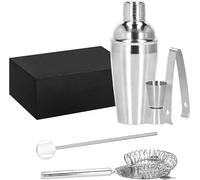 Kit pour barman, shaker à cocktail, acier inoxydable, 5 pièces, 550 ml, Springos