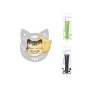 Kit pour biscuit en relief Chat + 2 Stylos au chocolat vert clair et noir