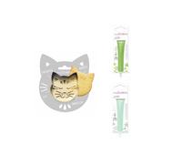 Kit pour biscuit en relief Chat + 2 Stylos au chocolat vert clair et vert d'eau