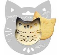 Kit pour biscuit en relief Chat - ScrapCooking Gris G