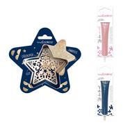 Kit pour biscuit en relief Étoile + 2 Stylos au chocolat rose pastel et bleu nuit Scrapcooking