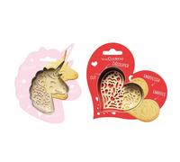 Kit pour biscuit en relief Licorne + Coeur Scrapcooking