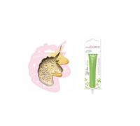 Kit pour biscuit en relief Licorne + Stylo au chocolat vert clair