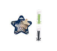 Kit pour biscuit en relief - SCRAP COOKING - Étoile - Découpoir inox - Embosseur bois - Stylos chocolat