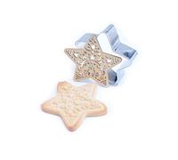 ScrapCooking - Kit Découpoir + Embosseur Bois Étoile - Emporte-Pièce Noël en Inox pour Biscuits en Relief - Moule Accessoires Pâtisserie Sablés - 2090