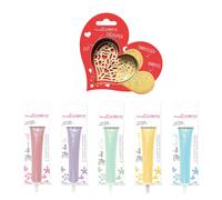 Kit pour biscuits en relief Coeur + 5 stylos choco pastel Scrapcooking