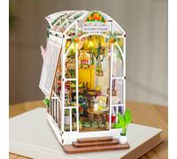 Kit pour book nook - Maison de jardin - Diorama - Serre-livres - Puzzle 3D en bois - Kit de modélisation miniature pour adultes - Modélisme de diorama pour adultes - Décoration d'étagère miniature
