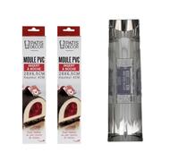 Kit pour bûche de Noël avec moule en acier inoxydable et 2 inserts en PVC