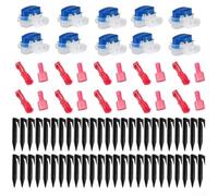 Kit pour câble Guide 10 Connecteurs Bornes Kit pour câble Guide | 50 piquets solides, fixation stable, anti-déracinement, pour durable, installation facile