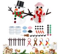Kit pour Construire Un Bonhomme De Neige DIY : Bonhommes De Neige en Argile pour, Activités d'hiver Amusantes pour Les Vacances | 41 Ou 73 Pièces, Salle, Fête, École, Loisirs, Célébration, Mo