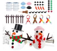 Kit Pour Construire Un Bonhomme De Neige - Jeu D'hiver - Pâte À Modeler De Noël À Faire Soi-même - Décorations Saisonnières - Accessoires De Jeu | Kit De Bricolage Bonhomme De Neige Pour Fête,