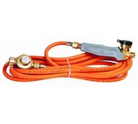Accessoire pour Fer à Souder - Lampe à Souder - Fer de Couvreur - Chalumeau d'Étanchéité - Pièces de Rechange - Set avec 1 Manche à Raccord Tournant, 4,75 m de Tuyau et 1 Détendeur 2 bars - EXPRESS
