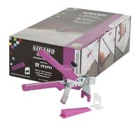 Sidamo Kit pince + 150 cales + 150 croisillons 2 mm auto-nivelants de 3 à 12 mm