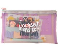 Kit Pour Décorer Ton Agenda Scolaire - Do It Yourself, Do It Your Way - Comprend 1 Trousse Transparente, 3 Blocs De Notes Et 1 Stylo.[F65]