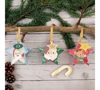 Kit pour faire son propre calendrier de l'Avent - Boîtes étoiles