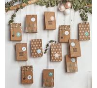 Kit pour faire son propre calendrier de l'avent en kraft