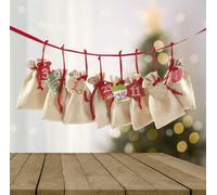 Kit pour faire son propre calendrier de l'avent en sacs de jute
