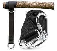Kit pour Fixation de Balancelle de 150kg à un arbre 1x Sangle 300x5cm Corde Noir