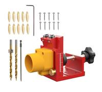 Kit Pour Jig De Trous De Poche | Gabarit De Perçage Pour Bois Et Installation,Guide de Perçage Anglé avec Collecte de Poussière | Pour Installation Armoires Construction Terrasses Assemblage Bureaux E