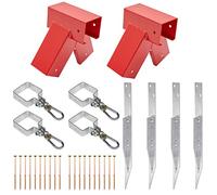 Kit pour la construction d'une balançoire de parc, balançoire de jardin, balançoire pour enfants | Fabriqué dans l'Union européenne (100°, Rouge)