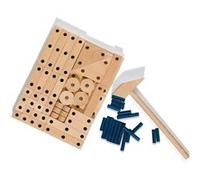Kit pour le jeune ébéniste SES CREATIVE 46 pièces mallet et chevilles bois gris Beige G