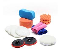 Kit pour Machine à polir 19 pcs. Éponges de polissage 150mm & 180 mm Accessoire pour Polisseuse