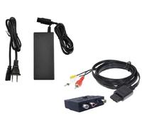 Kit pour Nintendo Game Cube GC avec câble d'alimentation TV Scart 3 RCA Câble de charge Câble d'alimentation Fiche d'alimentation