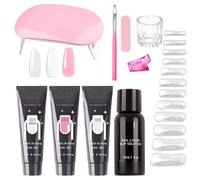 Kit pour Ongles Débutant - Accessoires de Manucure - Gel d'Extension Poly pour Ongles - pour Amoureuses de Beauté Étudiantes Femmes et Filles Mères et Mariées à la Maison